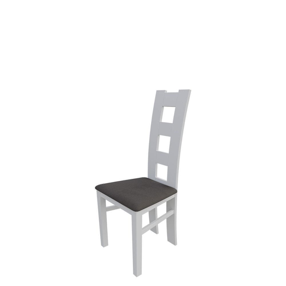 Veneti Jedálenská stolička MOVILE 21 - biela / tmavá hnedá 2